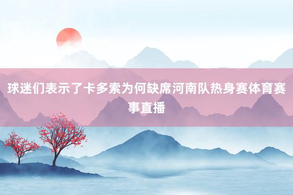 球迷们表示了卡多索为何缺席河南队热身赛体育赛事直播