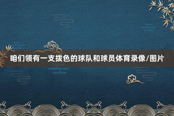 咱们领有一支拨色的球队和球员体育录像/图片