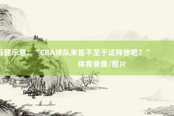 马健示意：“CBA球队来皆不至于这样惨吧？”                            体育录像/图片