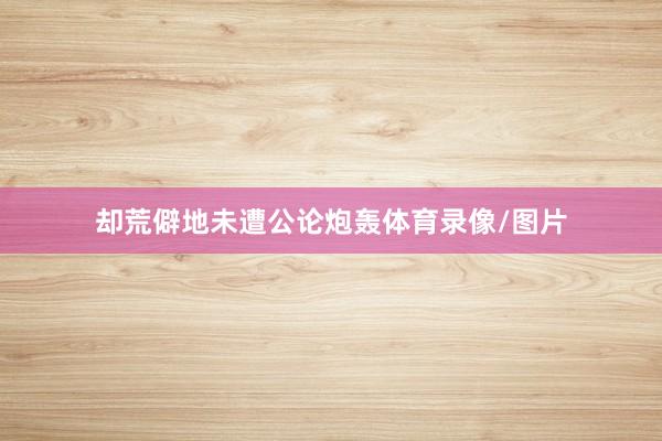 却荒僻地未遭公论炮轰体育录像/图片