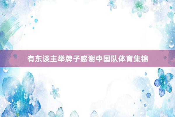 有东谈主举牌子感谢中国队体育集锦