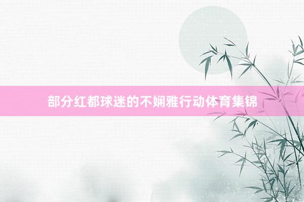 部分红都球迷的不娴雅行动体育集锦