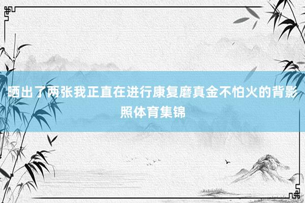 晒出了两张我正直在进行康复磨真金不怕火的背影照体育集锦