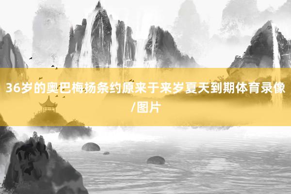 36岁的奥巴梅扬条约原来于来岁夏天到期体育录像/图片