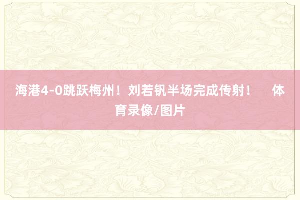 海港4-0跳跃梅州！刘若钒半场完成传射！    体育录像/图片