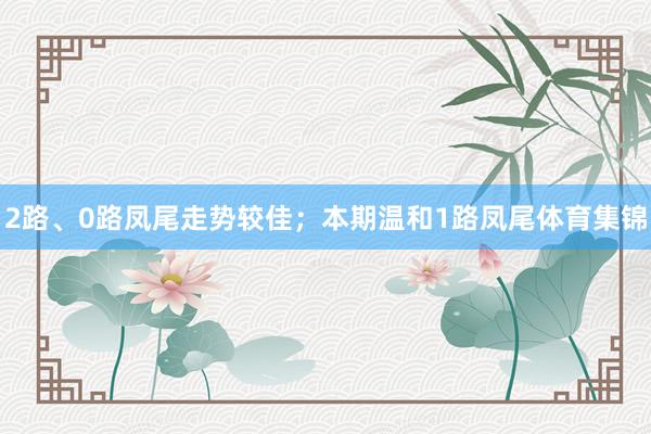 2路、0路凤尾走势较佳；本期温和1路凤尾体育集锦