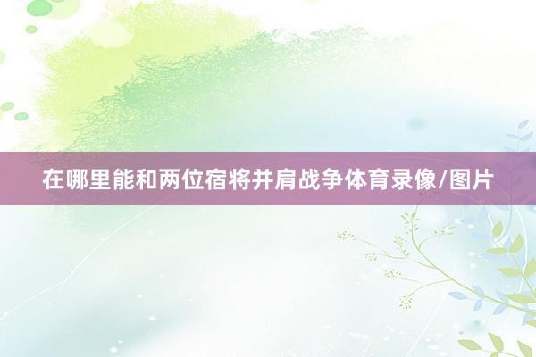 在哪里能和两位宿将并肩战争体育录像/图片